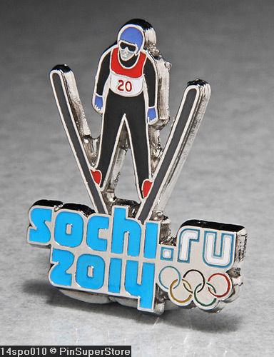 Winter Olympics SILVER OLYMPIC PINS BADGE 2014 SOCHI RUSSIA CUT OUT ...