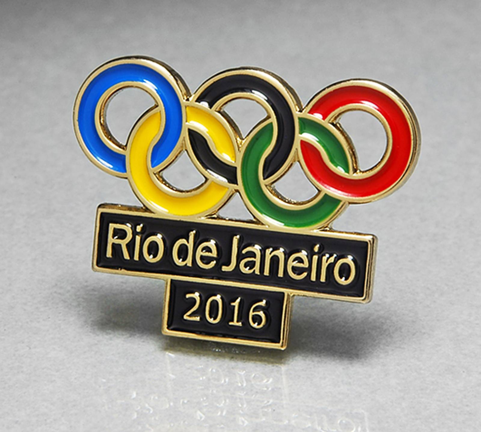 Olympic Pin Insignia 16 Rio De Janeiro Brasil Recorte Anillos Logotipo Fondo Negro Ebay